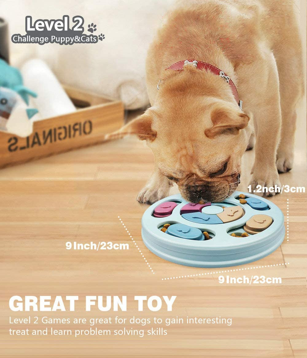 Interactive Dog Puzzle Toys for Mental Stimulation and Enrichment - Feeding Dispenser and Treat Puzzle Feeder for Small, Medium, and Large Dogs