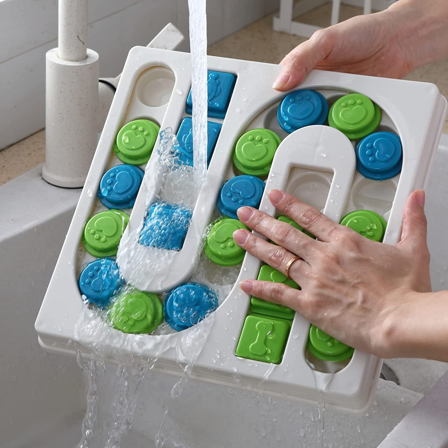 Interactive Pet Puzzle, Mental Stimulation Treat Dispenser, Slow Feeder, and Enrichment Game for Small to Large Pets