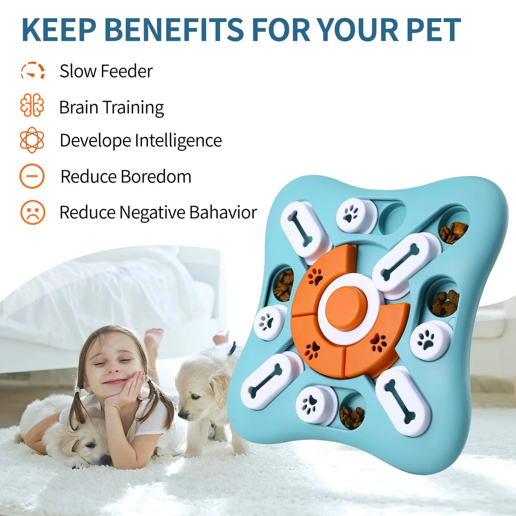 Treat Dispensing Dog Enrichment Toy for IQ Training and Brain Stimulation
