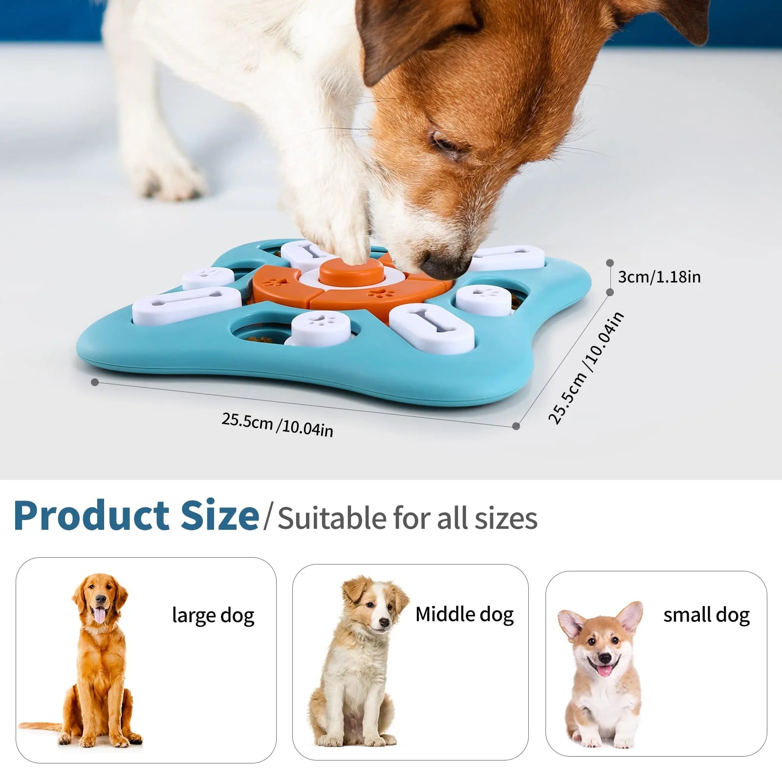 Treat Dispensing Dog Enrichment Toy for IQ Training and Brain Stimulation