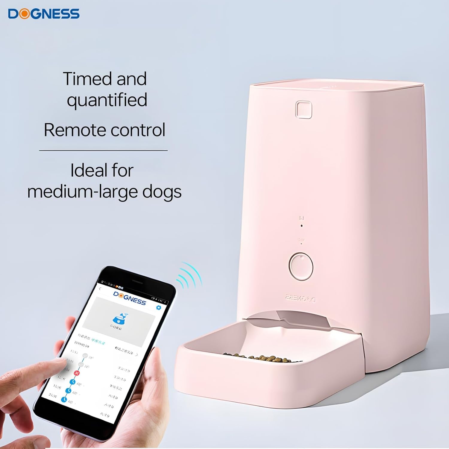 6L Smart Feeder, Wi-Fi Enabled Pet Feeder for Cat and Dog, Smartphone App for Ios and Android, Portion Control, Fresh Lock System Auto Food Dispenser Pink