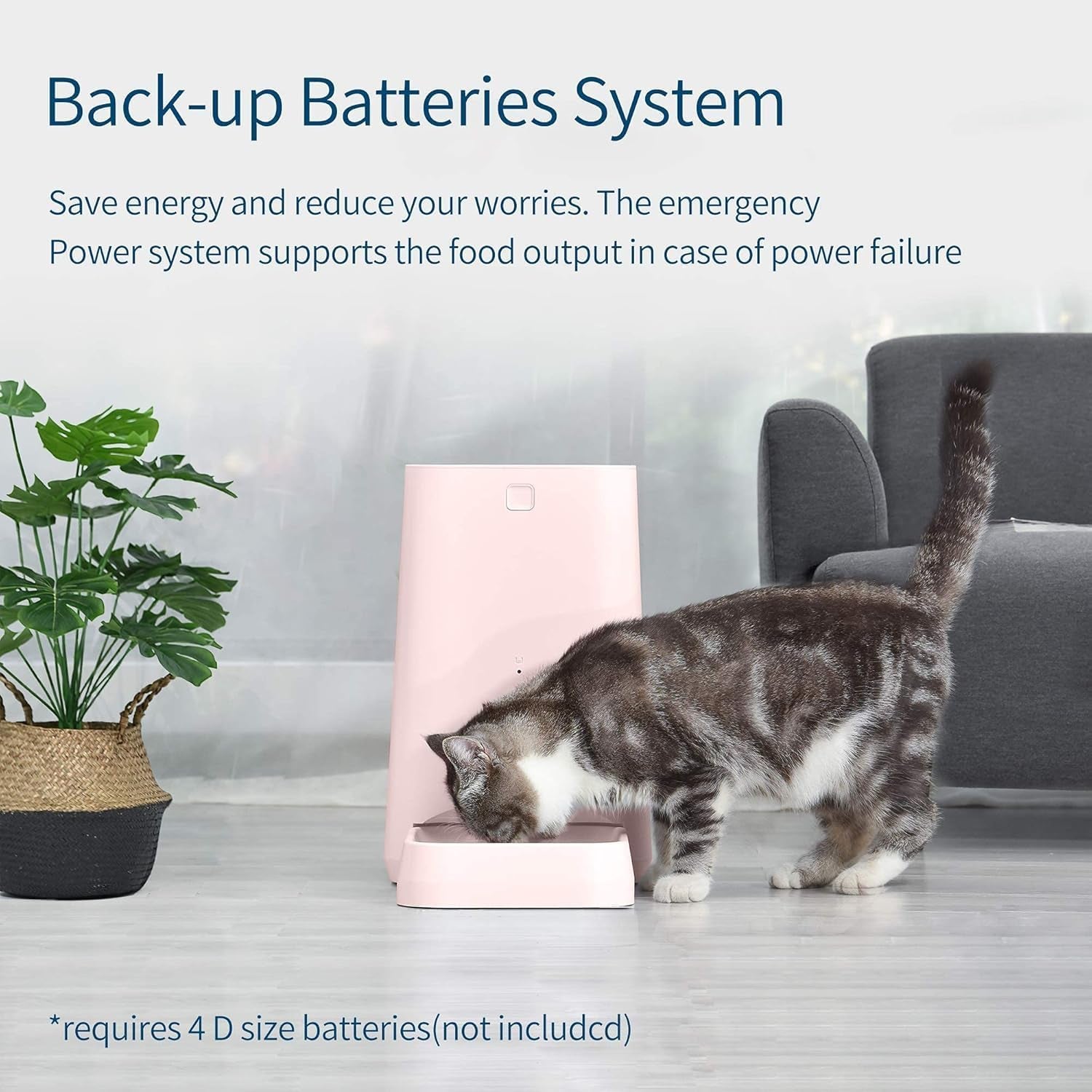 6L Smart Feeder, Wi-Fi Enabled Pet Feeder for Cat and Dog, Smartphone App for Ios and Android, Portion Control, Fresh Lock System Auto Food Dispenser Pink